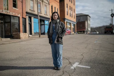 Tiff Piko, coordinator of maker markets for Ohio Winding Road in Shawnee, OH on December 21, 2023. Tiff Piko is a designer, educator, and farmer in Appalachia Ohio.  In 2019 she became the first woman to run for mayor in her hometown of Lancaster, Ohio. Running a zero-dollar grassroots campaign designed to get more people involved in local politics.